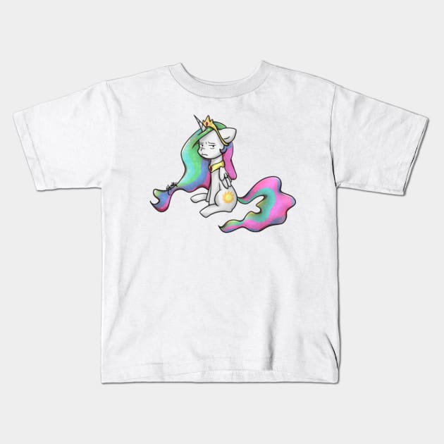 Not Amused Kids T-Shirt by MidnightPremiere